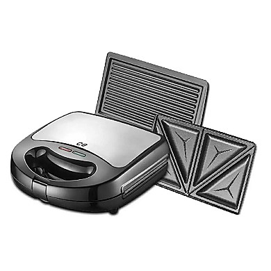 2 Slice Sandwich & Grill Maker with Detachable Plate